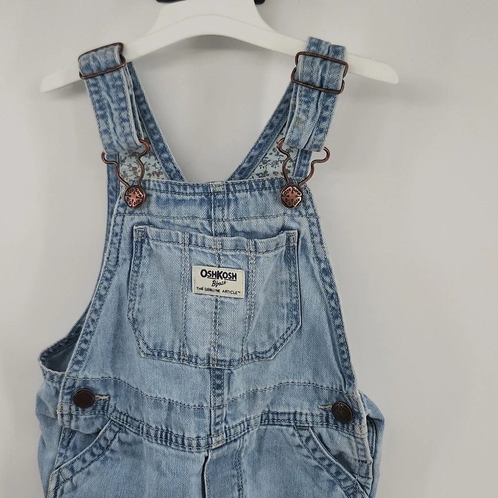 OshKosh B'gosh 3T Girls Classic Light Blue Overalls